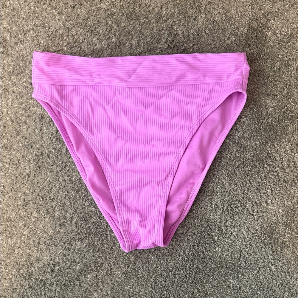 High-Rise Ribbed Women's Swim Bottoms